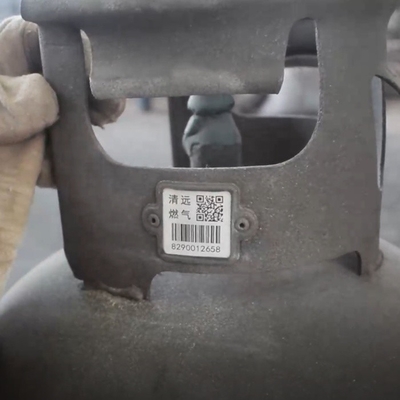 El QR Code de la pista del cilindro de la resistencia química etiqueta la etiqueta de acero del código de barras del esmalte