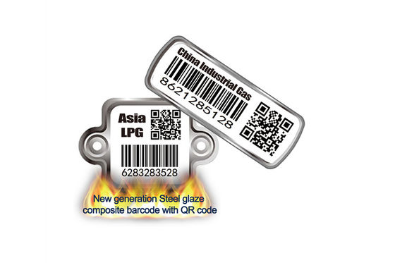 Resistencia del tempreture 800℃ de la etiqueta del código de barras del cilindro alta Anti-ULTRAVIOLETA para seguir el cilindro del LPG