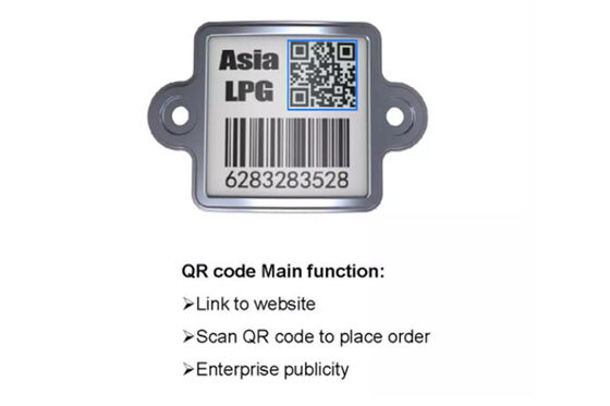 Vínculo del QR Code de la etiqueta de código de barras del cilindro del Lpg a la página web Indentity único 20 años al aire libre