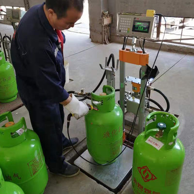 Cilindros de relleno automáticos a prueba de explosiones de relleno de la escala del LPG para el cilindro casero Tailandia del lpg del gas