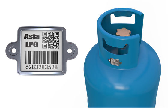 Etiquetas compuestas matálicas-cerámicas de la botella de gas de la resistencia del rasguño de la identificación de XiangKang Digital