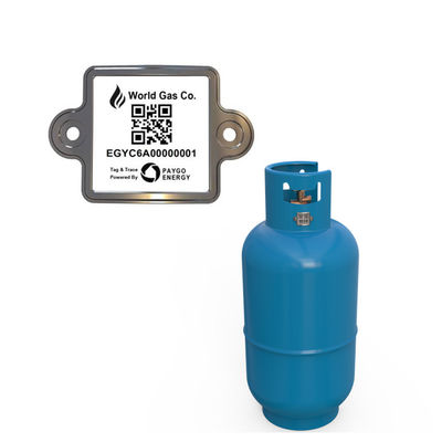 Etiqueta de código de barras permanente del cilindro del LPG para los datos de seguimiento Memoty del gas de botella muy grande