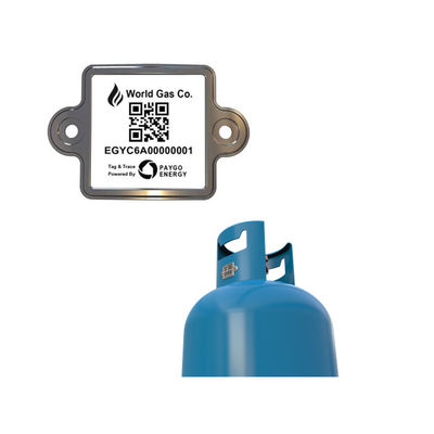 Etiqueta de código de barras permanente del cilindro del LPG para la resistencia química de manejo de Clinder del gas