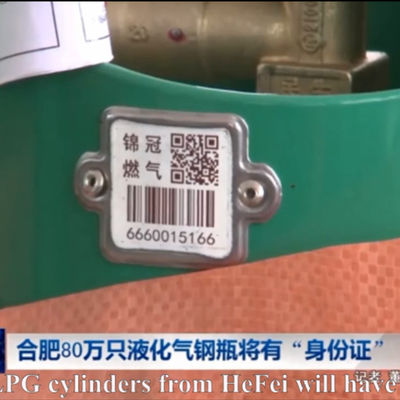 Ex-prueba Anti-ULTRAVIOLETA Bendable de la exploración de Digitaces Indentity de la etiqueta del código de barras del cilindro de Xiangkang LPG