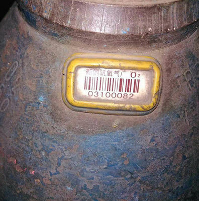 Buena etiqueta del código de barras de la resistencia a la corrosión del Bendability para el cilindro de oxígeno líquido