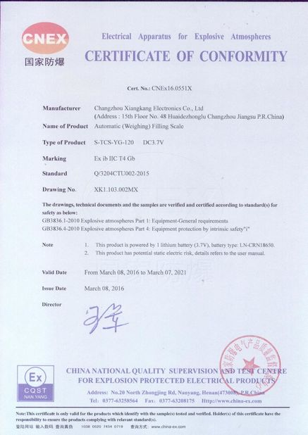 China Xiangkang Electronic Co., Ltd. certificaciones