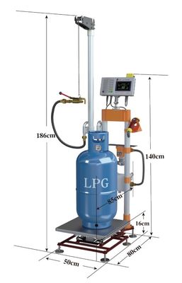 Máquina de rellenar inalámbrica semi automática del cilindro de gas de 180kg LPG