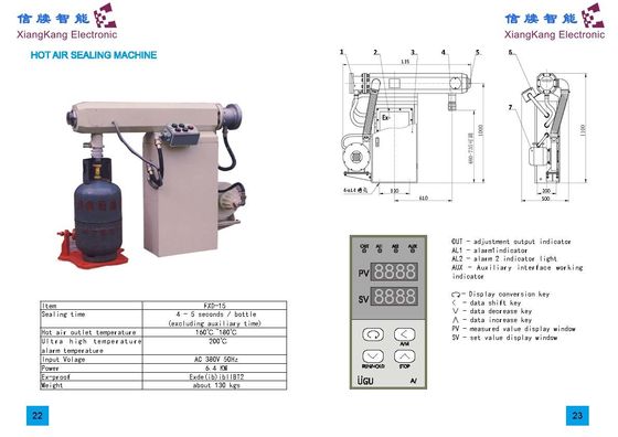 Sello del PVC BT2 que esquiva la máquina del lacre del aire caliente de 380V 6.4KW