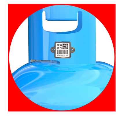 Las ventas calientes de  rasguñan los códigos de barras de acero del cilindro de gas del esmalte del UID QR 304 de la resistencia