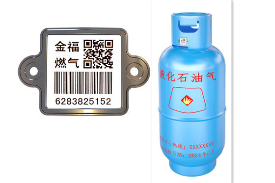 Las ventas calientes de XiangKang rasguñan los códigos de barras de acero del cilindro de gas del esmalte del UID QR 304 de la resistencia