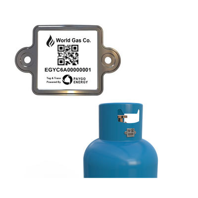 La identificación de la identidad de Digitaces del cilindro de  con la etiqueta del código de barras de QR etiqueta Anti-ULTRAVIOLETA