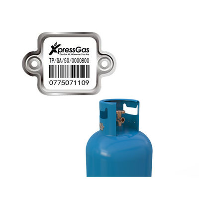 Etiqueta Digital Indentity del código de barras del cilindro de  LPG que explora simplemente por el PDA o el móvil