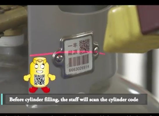 Resistencia da alta temperatura 1900F de la etiqueta del código de barras del cilindro de Xiangkang para manejar los cilindros del LPG