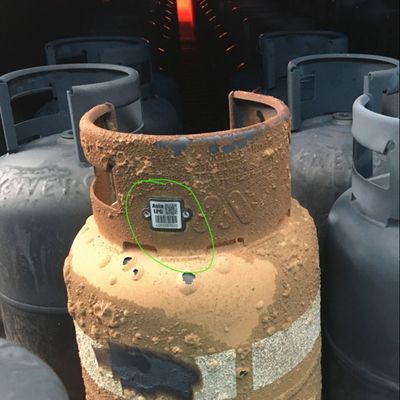 El aceite impermeabiliza a la gestión de Warehouse de la etiqueta del código de barras del cilindro del LPG