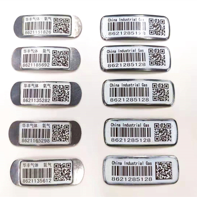 Prenda impermeable ULTRAVIOLETA anti industrial de las etiquetas de código de barras del metal del cilindro de gas