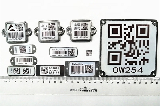 Resistencia ULTRAVIOLETA de la etiqueta matálica-cerámica del código de barras SS304 para seguir el activo